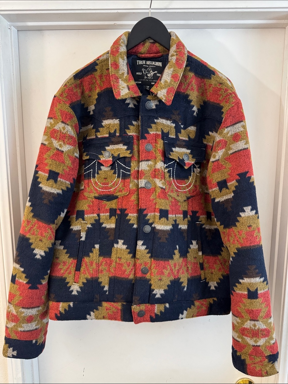 True Religion Men's Southwestern print jimmy jacket